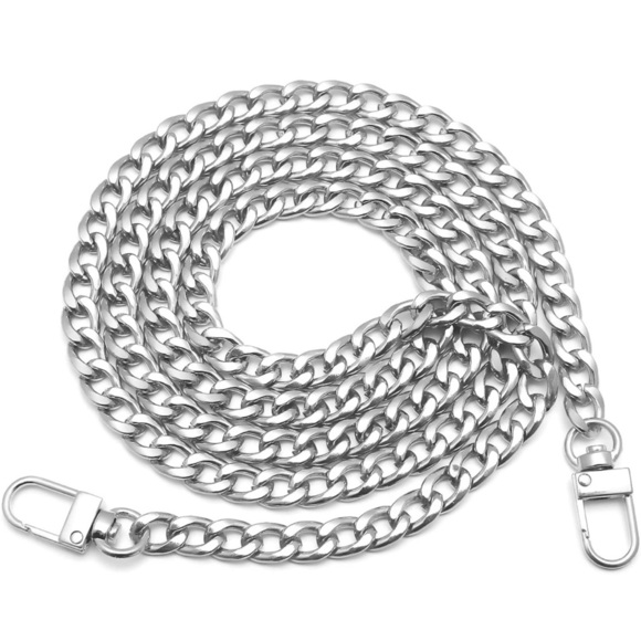 unbranded Accessories - SILVER Tone Crossbody Chain, 47.2# - NEW